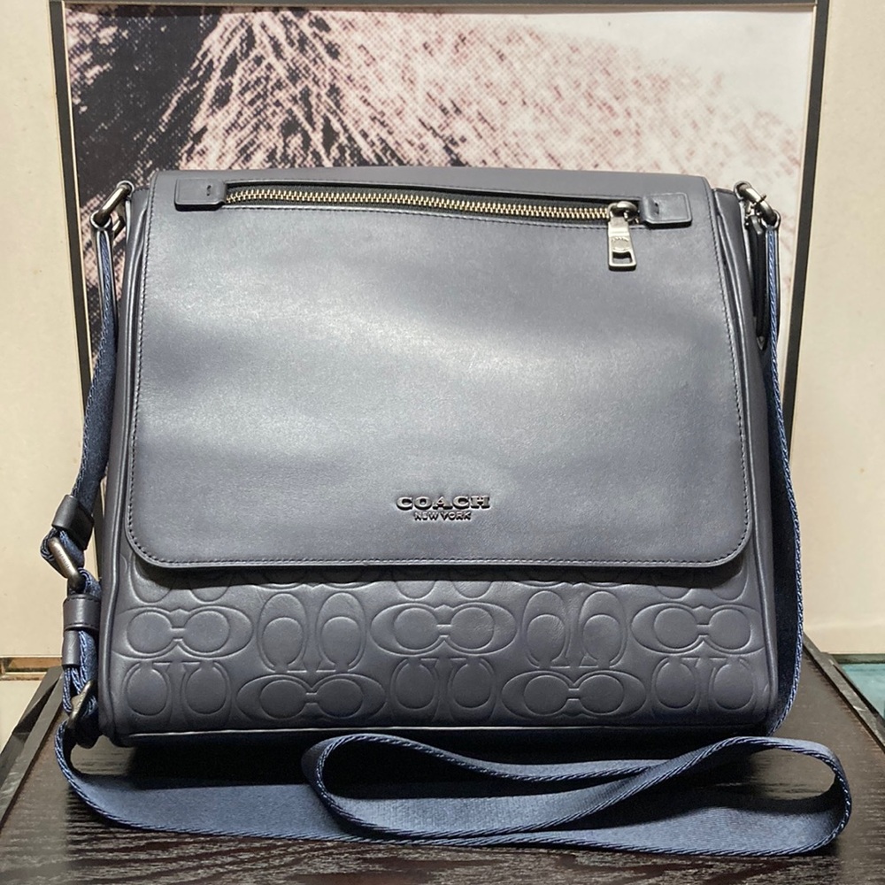 NEW Coach Kennedy Map Bag in Signature Leather (55550)